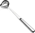 New Star Foodservice Hollow Handle Notched Serving Spoon (Silver, 1-oz Gravy Soup Ladle (12.5-Inch))