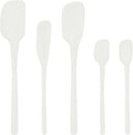 Tovolo Flex-Core® All Silicone Spatula Set of 5 for Meal Prep, Cooking, Baking, and More - White