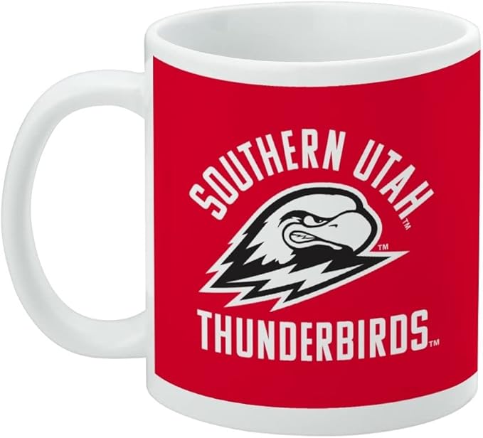 Southern Utah University Thunderbirds Ceramic Coffee Mug, Novelty Gift Mugs for Coffee, Tea and Hot Drinks, 11oz, White