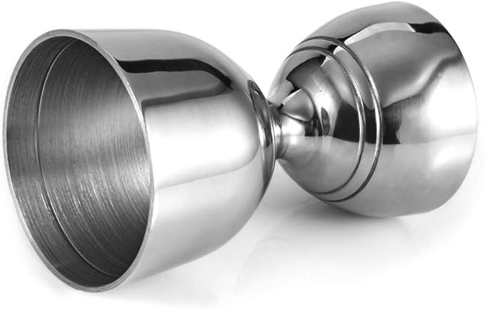 Bell Jigger Stainless Steel Bar Tool With 0.5oz, 1oz, 1.5oz and 2oz Measuring Marks, Mirror Polished Finish, One Jigger