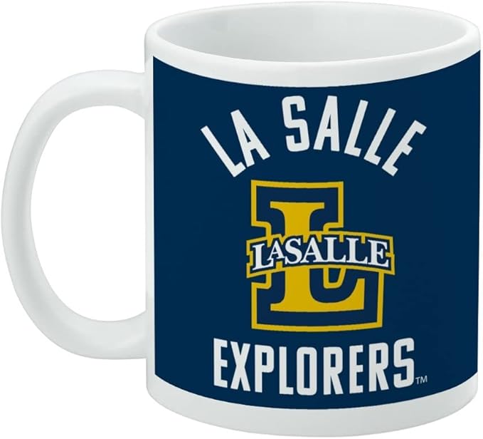 La Salle University Explorers Logo Ceramic Coffee Mug, Novelty Gift Mugs for Coffee, Tea and Hot Drinks, 11oz, White
