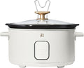 Beautiful 6 Qt Programmable Slow Cooker with Touch Control, Digital Timer and Keep Warm Function – Large Electric pot Capacity Kitchen Appliance by Drew-Barrymore (White Icing)