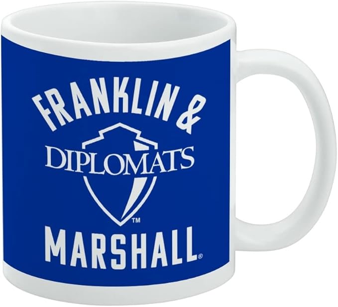 Franklin & Marshall College Diplomats Logo Ceramic Coffee Mug, Novelty Gift Mugs for Coffee, Tea and Hot Drinks, 11oz, White