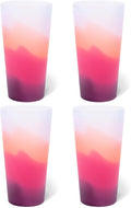 Silipint 22oz Silicone Bomber Cup – Unbreakable BPA-Free Reusable Silicone Drinking Cup – Flexible Dishwasher Microwave & Freezer Safe – Stemless Glass for Water Coffee Smoothies, Pack of 4