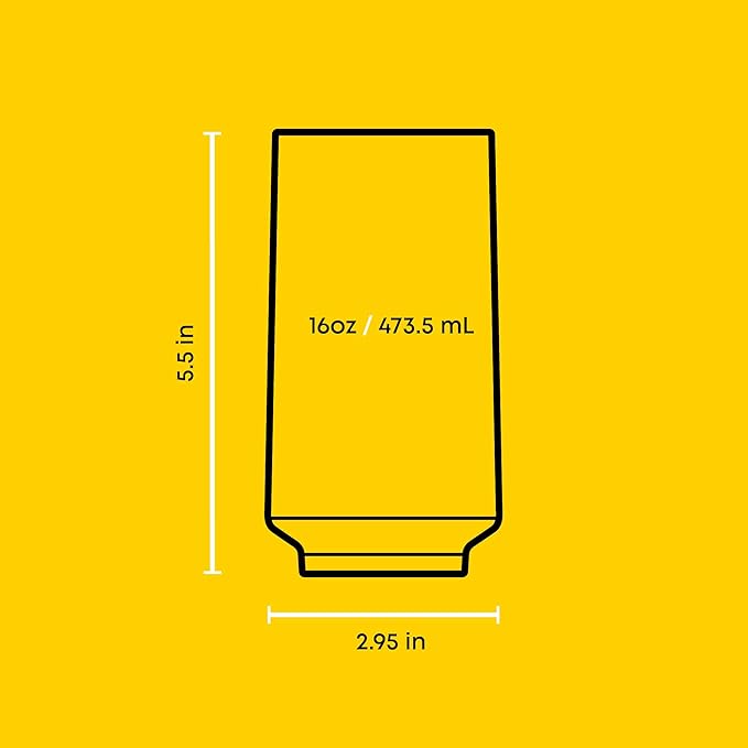 JoyJolt Sidney Highball Glasses Set of 4 | 16 oz Drinking Glasses for Water, Soda, Cocktail, Mojito, Tom Collins | Tall Glass Cups | Home Bar Glass Set | Premium Crystal Barware Made in Europe
