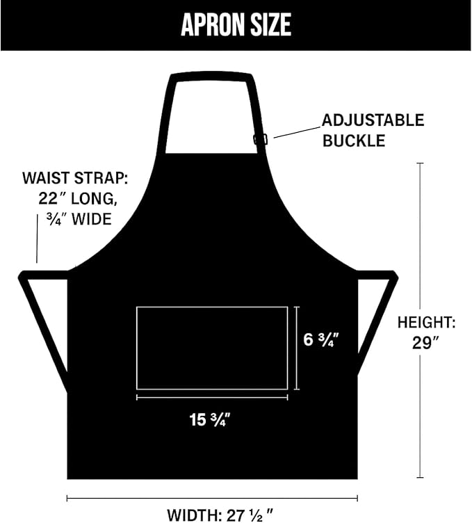 BEZON Funny Barbeque Apron for Men – Beer Can Gift Packaging – Hilarious BBQ Gift for Dad, Husband, or Friend – Heavy-Duty Water-Resistant Canvas – Grill, Baby, Grill!