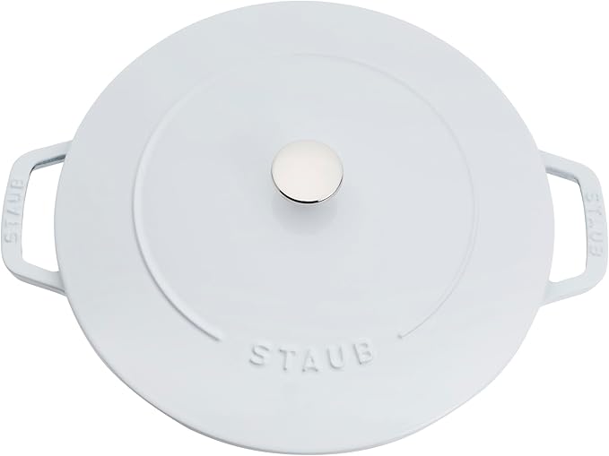 Staub Cast Iron Essential French Oven, Dutch Oven, 5-quart, serves 5-6, Made in France - White