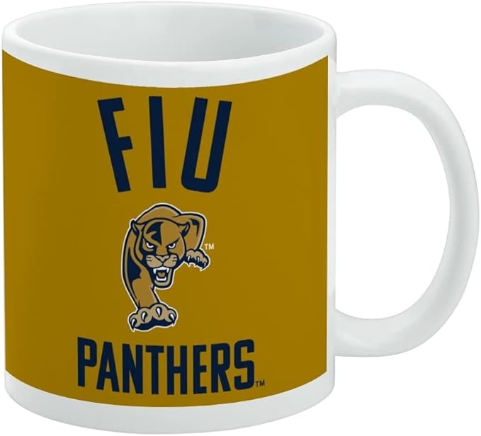 Florida International Panthers Logo Ceramic Coffee Mug, Novelty Gift Mugs for Coffee, Tea and Hot Drinks, 11oz, White