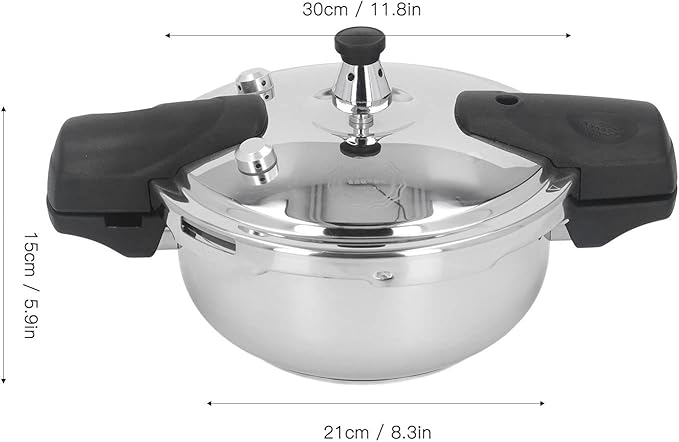 High Hardness Stainless Steel Mini Pressure Cooker Explosion 1.8L Proof 1.8 Liter Oyster Fish Pot For Gas Stove Induction Home