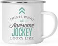 Andaz Press 11oz. Stainless Steel Campfire Coffee Mug Gift, This is What an Awesome Jockey Looks Like, 1-Pack, Birthday Gift Ideas Coworker Him Her, Includes Gift Box