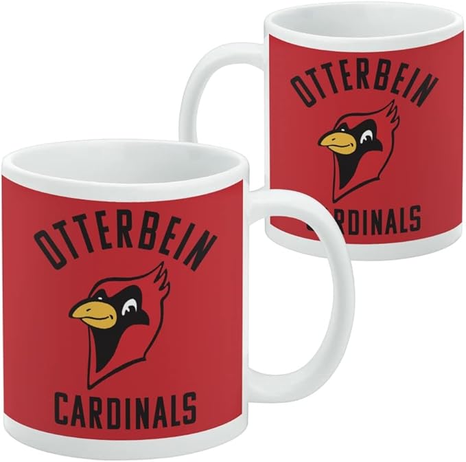 Otterbein University Cardinals Logo Ceramic Coffee Mug, Novelty Gift Mugs for Coffee, Tea and Hot Drinks, 11oz, White