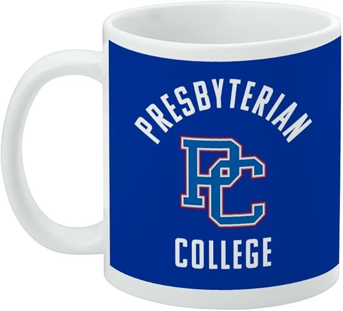 Presbyterian College Blue Hose Logo Ceramic Coffee Mug, Novelty Gift Mugs for Coffee, Tea and Hot Drinks, 11oz, White
