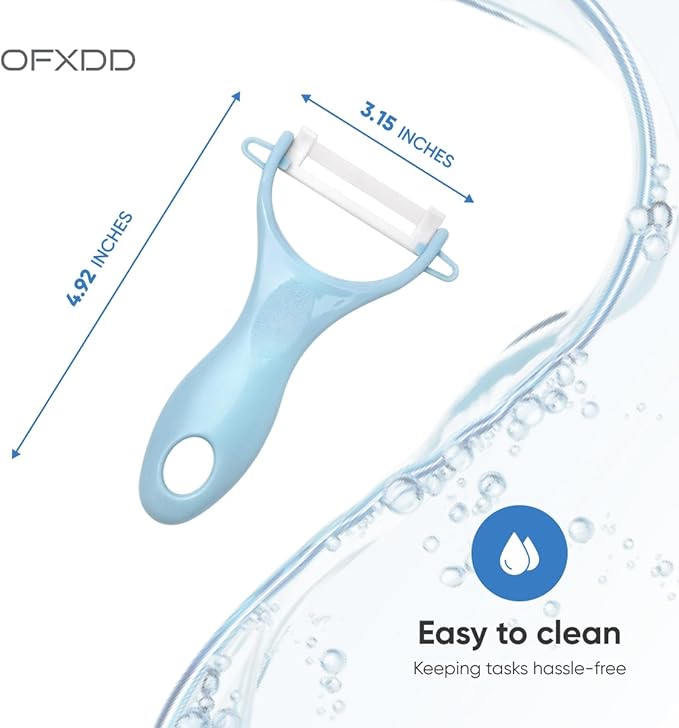 Vegetable Peelers for Kitchen - Potato/Carrot Peeler with Ergonomic Handle & Sharp Blade - Ceramic Y Peeler - Slicer for Veggies, Fruits