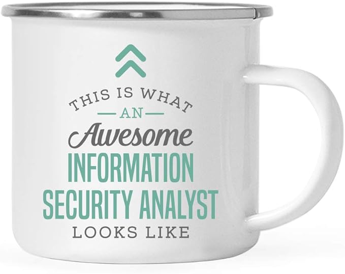 Andaz Press 11oz. Stainless Steel Campfire Coffee Mug Gift, This is What an Awesome Information Security Analyst Looks Like, 1-Pack, Birthday Gift Ideas Coworker Him Her, Includes Gift Box