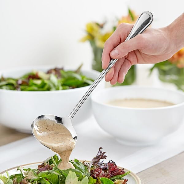 Edgeworth Stainless Steel Ladle, Silver, 18/8 Extra Heavy Weight, 2 oz Capacity, 12.25 Inch Length, Dishwasher Safe, for Soup Gravy Sauce