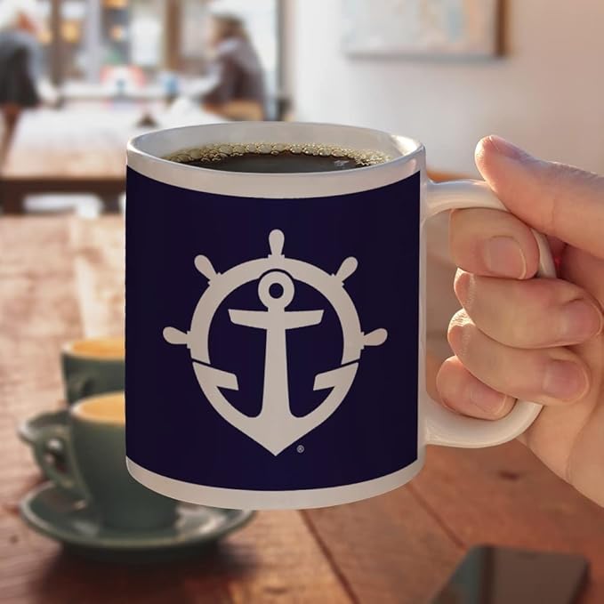 University of Portland Pilots Logo Ceramic Coffee Mug, Novelty Gift Mugs for Coffee, Tea and Hot Drinks, 11oz, White