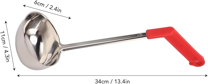 Curved Handle Soup Ladle Stainless Steel Soup Ladle Kitchen Ladle Soup Ladle Cooking Ladle Soup Spoon For Cooking (240ML)