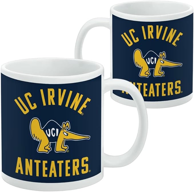UC Irvine Anteaters Logo Ceramic Coffee Mug, Novelty Gift Mugs for Coffee, Tea and Hot Drinks, 11oz, White