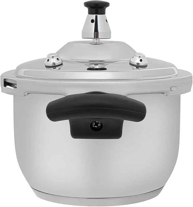 7 L/7.4 Qt Pressure Cooker,60Kpa High Pressure Stovetop Cooker with 3-Layer Composite Bottom, 304 Stainless Steel Pressure Canner for Commercial & Home Use