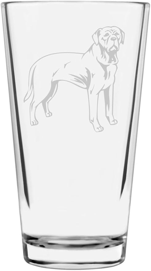 Tosa Custom Personalized Dog Themed Etched All Purpose 16oz Pint Glass