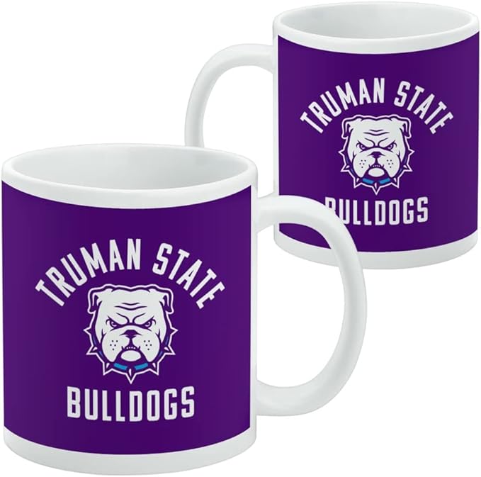 Truman State University Bulldogs Logo Ceramic Coffee Mug, Novelty Gift Mugs for Coffee, Tea and Hot Drinks, 11oz, White