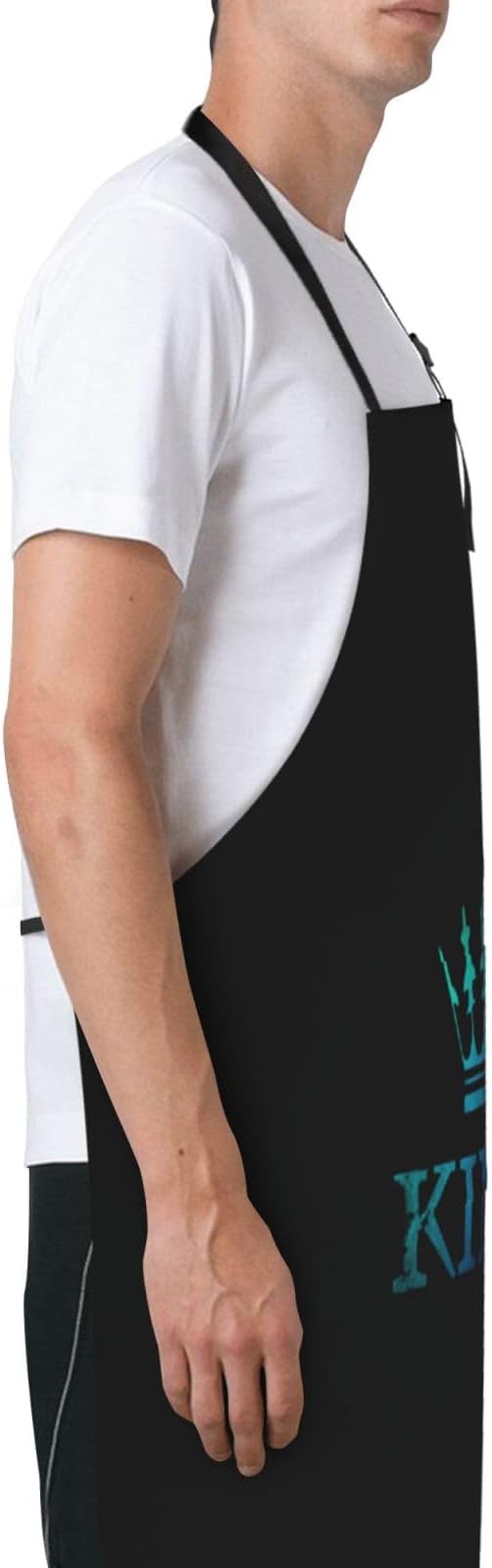King Aprons Mens Aprons with Pockets and Adjustable Cool Apron for Gardening Cooking Kitchen