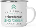 Andaz Press 11oz. Stainless Steel Campfire Coffee Mug Gift, This is What an Awesome Office Assistant Looks Like, 1-Pack, Birthday Gift Ideas Coworker Him Her, Includes Gift Box