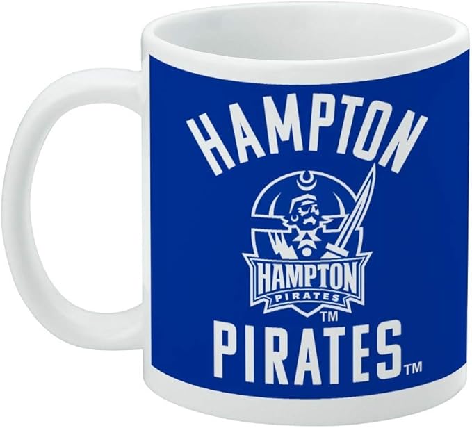 Hampton University Pirates Ceramic Coffee Mug, Novelty Gift Mugs for Coffee, Tea and Hot Drinks, 11oz, White