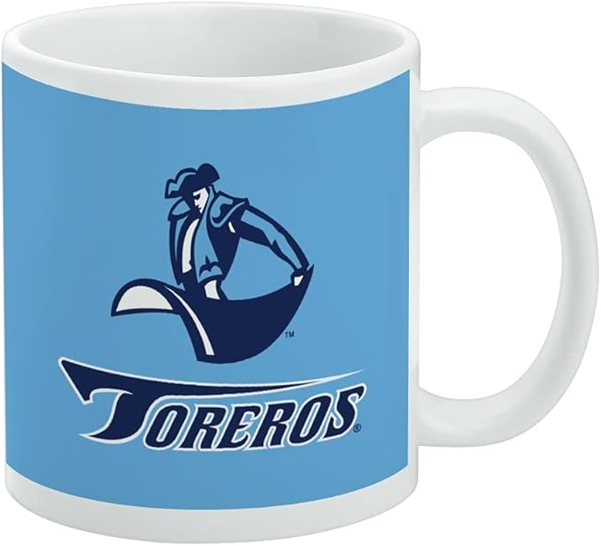 University of San Diego Toreros Ceramic Coffee Mug, Novelty Gift Mugs for Coffee, Tea and Hot Drinks, 11oz, White