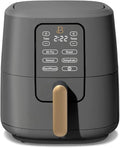 Beautiful by Drew Barrymore 6-Quart Digital Air Fryer, TurboCrisp Technology, Touch-Activated Display, 1750W, 90–400°F, Dishwasher-Safe Basket (OYSTER GREY)
