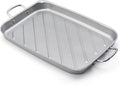Grill Pan for Outdoor Grill - 11”x15'' Grill Pan BBQ Grill Topper With Handles Grill Trays For Grilling Barbecue Tray
