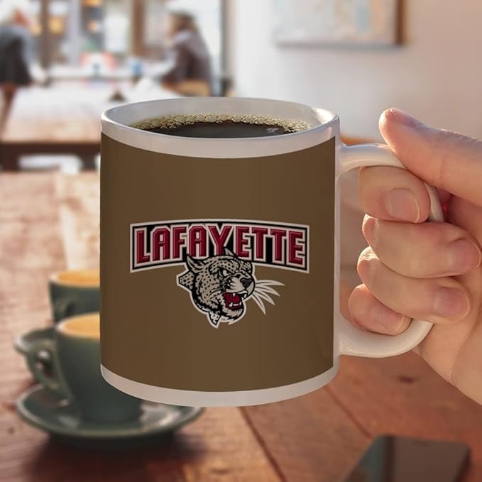 Lafayette Leopard Ceramic Coffee Mug, Novelty Gift Mugs for Coffee, Tea and Hot Drinks, 11oz, White