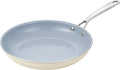 28CM Ceramic Frying Pan with Stainless Steel Handle - Perfect Non Stick Frying Pans for Steak & Non Stick Cooking - Ceramic Pans Frying Pan Trendy Kitchen Essential for Young Chefs
