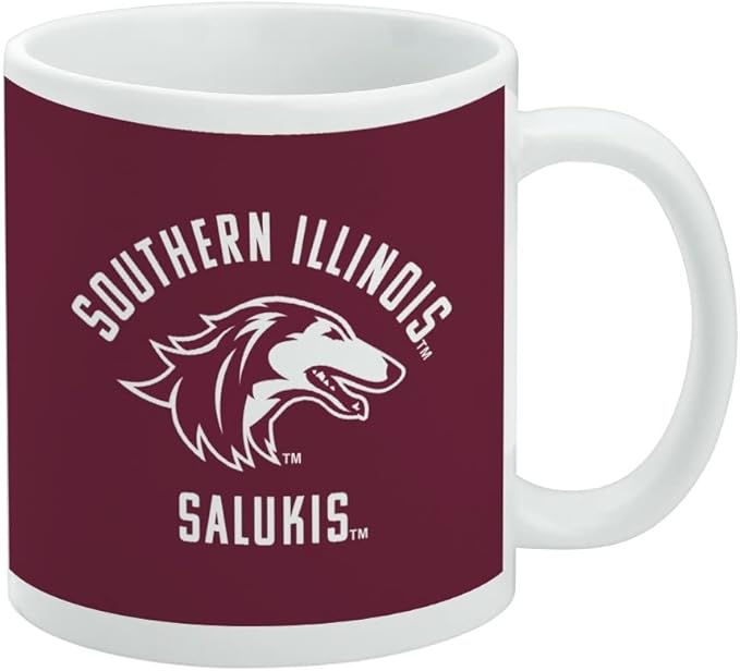 Southern Illinois Saluki Ceramic Coffee Mug, Novelty Gift Mugs for Coffee, Tea and Hot Drinks, 11oz, White