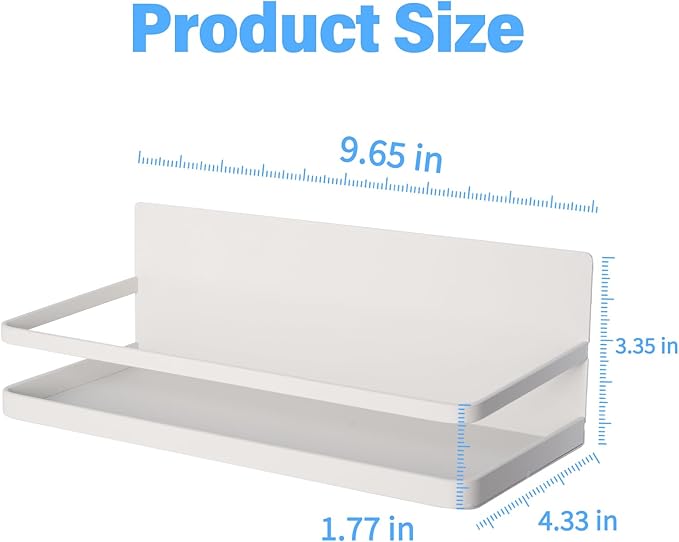 ZITRONE 2 Pack Magnetic Spice Rack for Refrigerator, Magnetic Shelf for Side of Refrigerator, Space Saving Kitchen Organization Shelf Organizer for Cabinet