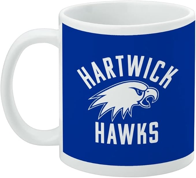 Hartwick College Hawks Logo Ceramic Coffee Mug, Novelty Gift Mugs for Coffee, Tea and Hot Drinks, 11oz, White