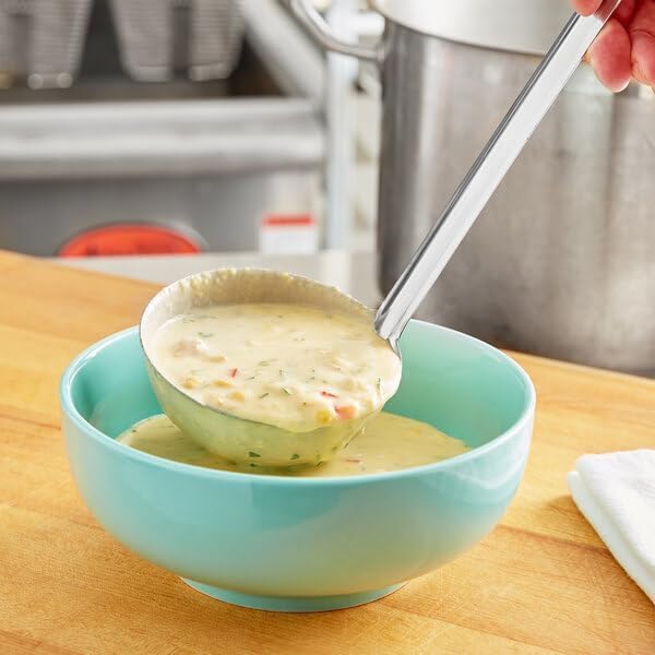 Stainless Steel Ladle, 8 oz – 2-Pack Serving Utensils for Stirring, Portioning, and Serving Soup, Sauce, and Gravy