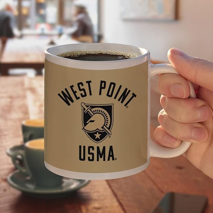 US Military Academy Black Knights Ceramic Coffee Mug, Novelty Gift Mugs for Coffee, Tea and Hot Drinks, 11oz, White