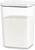 Airtight Flour Rice Storage Container with Pop-up Lid - 6 Qt | 11 Lbs Crystal-Clear Plastic Bread Container, Tall and Slim Storage Bin Fit for Kitchen Pantry Organization