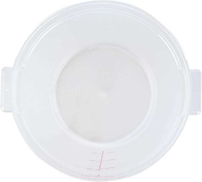 Restaurantware-Met Lux 8 Quart Food Storage Container, 1 Translucent Storage Container - Lids Sold Separately, Red Volume Markers, Dishwashable Container, Side Handles, For Storing Foods