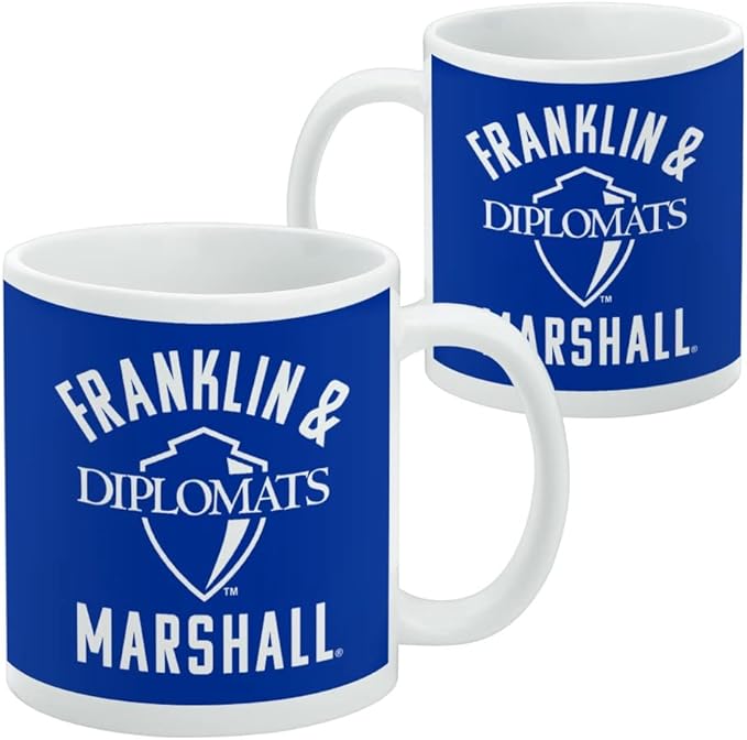 Franklin & Marshall College Diplomats Logo Ceramic Coffee Mug, Novelty Gift Mugs for Coffee, Tea and Hot Drinks, 11oz, White