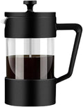 payanwin Hand Press French Press Moka Pot - 350ml Borosilicate Glass Coffee Maker, Portable Manual Espresso for Camping & Home Brewing