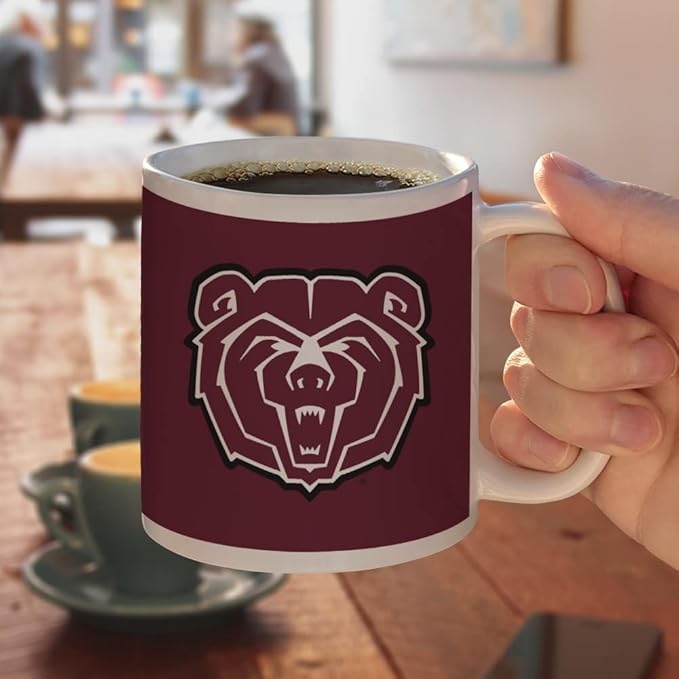 Missouri State University Bears Logo Ceramic Coffee Mug, Novelty Gift Mugs for Coffee, Tea and Hot Drinks, 11oz, White