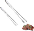 Stainless Steel Korean BBQ Grill Tongs, 2026 New Kitchen Cooking Tweezers, Extra-Long Food Tweezers Metal BarbecueTongs for Steak Meat Salad Buffet Home Outdoor BBQ (Small+Large)