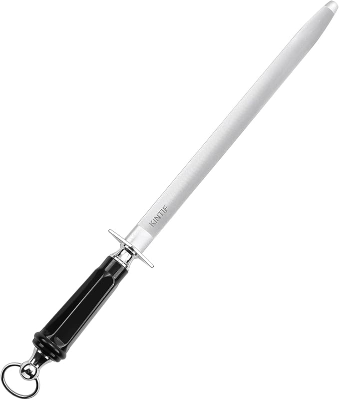 Honing Steel Professional Knife Sharpeners,10 inch Sharpening Steel Honing Rod,High Carbon Sharpening Rod, Fine Lines, High hardness,Wear Resistant, knife sharpening