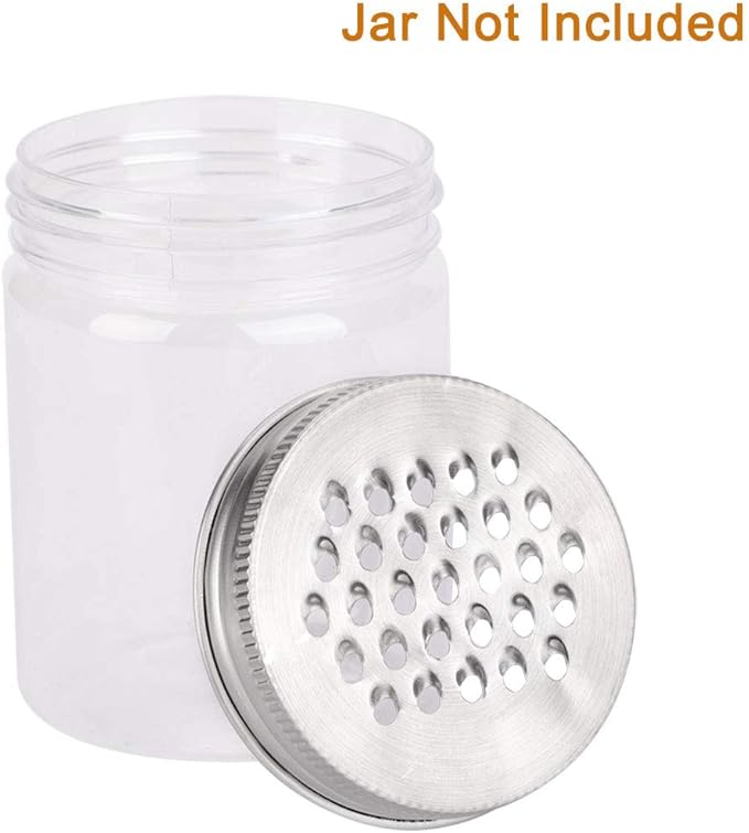 uxcell 2pcs Stainless Steel Regular Mouth Mason Jar Grater Lids Cheese Grating Lid Kitchen Cutter Lid for Vegetable Potato