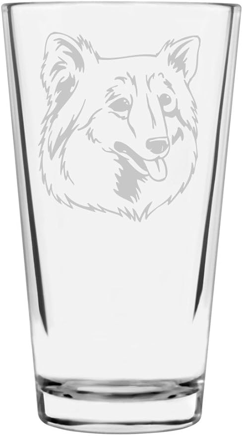 Finnish Spitz Custom Personalized Dog Themed Etched All Purpose 16oz Pint Glass