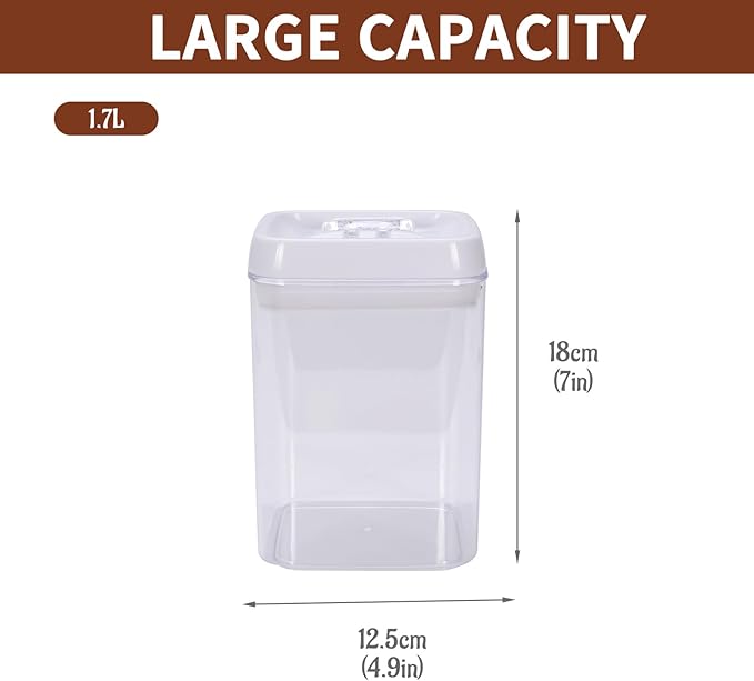 Brown Sugar Keeper with Airtight Lid, Plastic Sugar Canister, Pantry Storage Containers for Kitchen Organization, Moisture Control Design, Flour Container for Baking, Coffee, or Tea