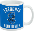 Fredonia State University Blue Devils Logo Ceramic Coffee Mug, Novelty Gift Mugs for Coffee, Tea and Hot Drinks, 11oz, White