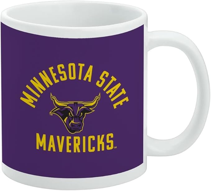 Mankato Mavericks Ceramic Coffee Mug, Novelty Gift Mugs for Coffee, Tea and Hot Drinks, 11oz, White